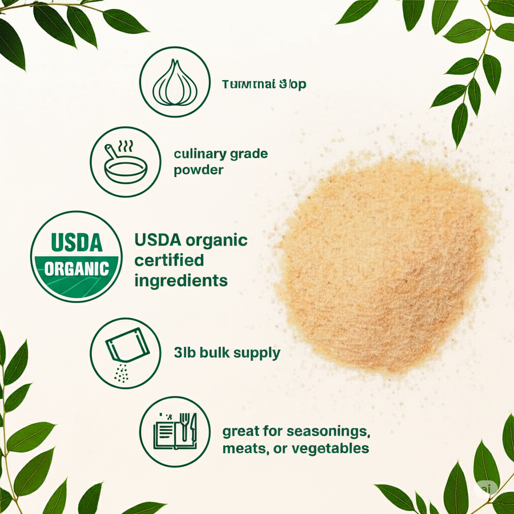 Cures For Life™ Organic Garlic Powder – 3 lb (1360g)