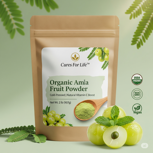 Organic Amla Powder – Natural Vitamin C Supplement | USDA Organic | Cures For Life™