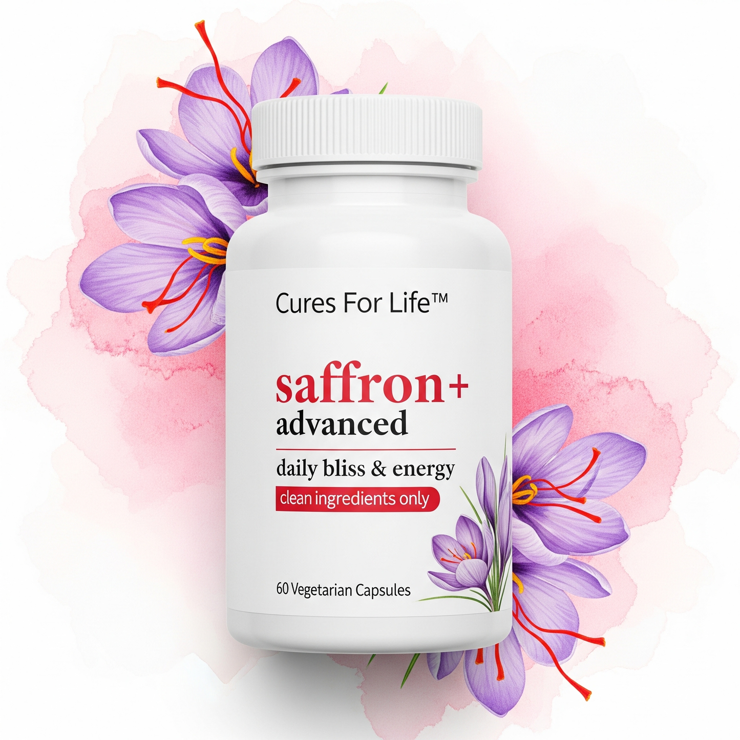Saffron+ Advanced Mood & Appetite Support – 60 Vegan Capsules – Pure Saffron Extract Supplement