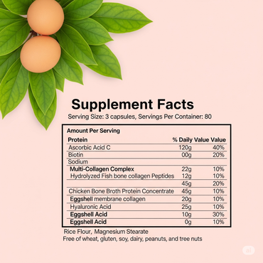 Cures For Life™ Multi Collagen Complex for Women & Men Over 30 – 5 Types – 240 Capsules