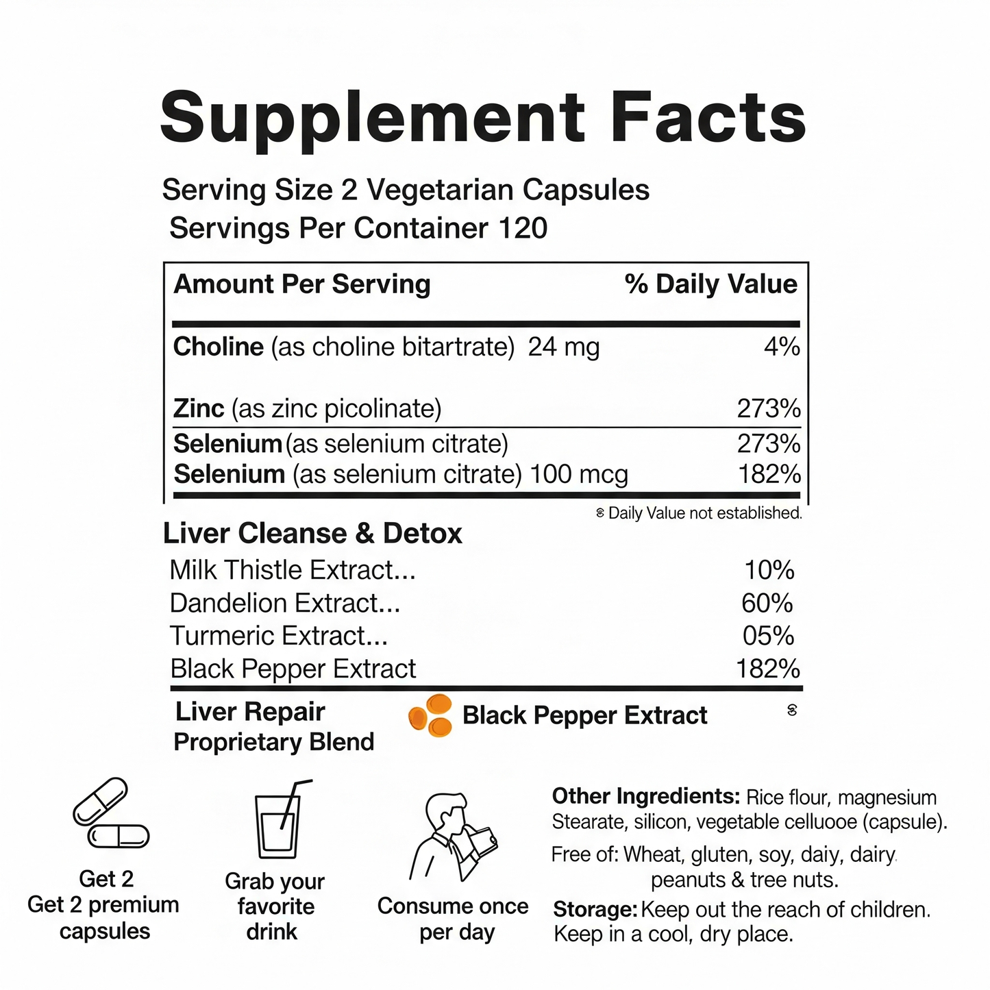 Liver Detox – 20-in-1 Advanced Support Complex – 240 Vegan Capsules – Herbal Liver Cleanse & Detox Supplement