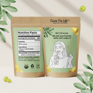 Organic Amla Powder – Natural Vitamin C Supplement | USDA Organic | Cures For Life™