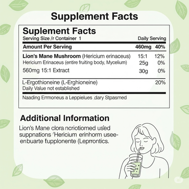 Lion’s Mane with L-Ergothioneine | 240 Vegan Capsules | 8,400 mg Herbal Equivalent | Ultra Strength Cognitive & Nerve Support Supplement