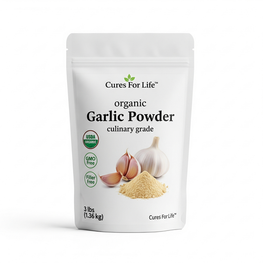 Cures For Life™ Organic Garlic Powder – 3 lb (1360g)