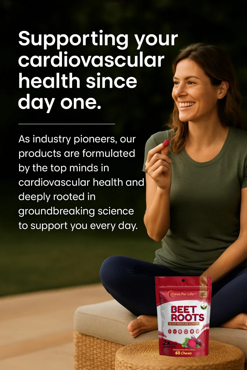Beet Roots – Blood Pressure Support Chews | Pomegranate Berry Flavor | 60 Chews