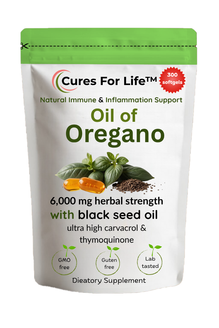 Cures For Life™ Oil of Oregano with Black Seed Oil – 300 Softgels