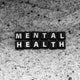 a black and white photo of the word mental health