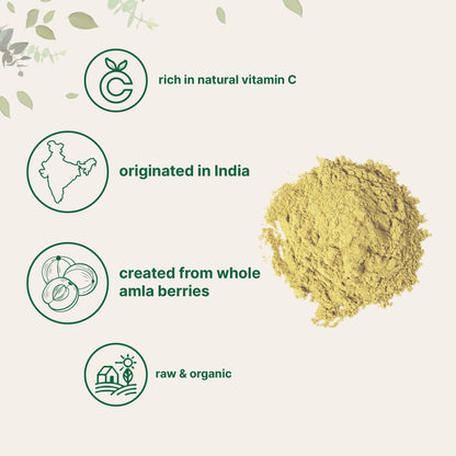 Organic Amla Powder – Natural Vitamin C Supplement | USDA Organic | Cures For Life™