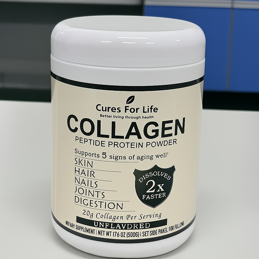 Cures For Life™ Collagen Peptide Protein Powder – Unflavored (500g)