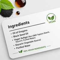 Oil of Oregano with Black Seed Oil – 300 Softgels | 165mg Carvacrol