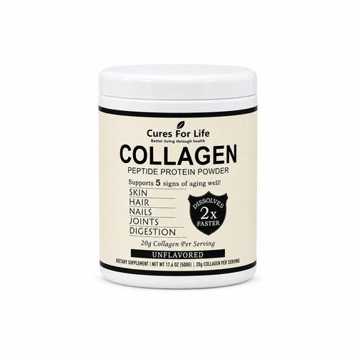 Cures For Life™ Collagen Peptide Protein Powder – Unflavored – 500g