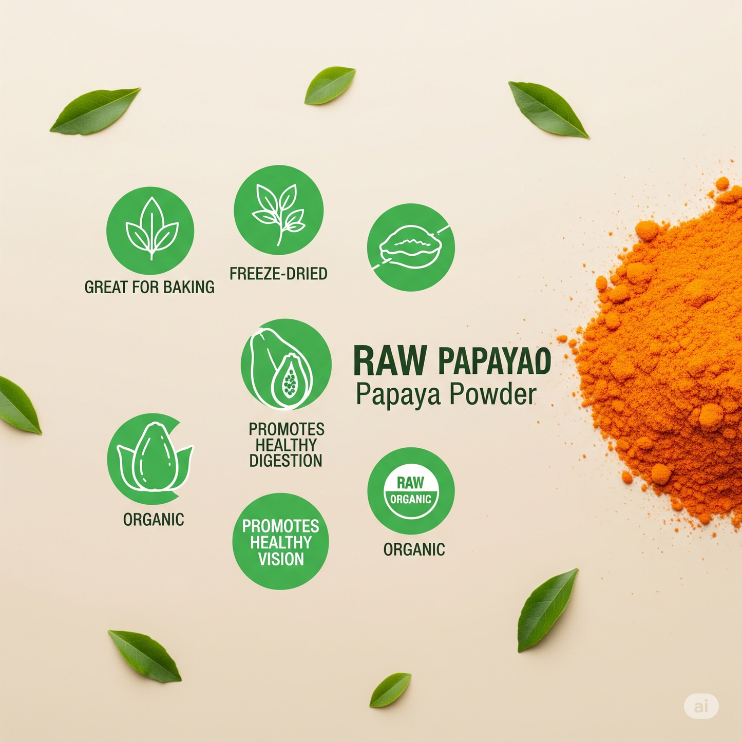 Cures For Life™ Organic Papaya Powder – 8oz