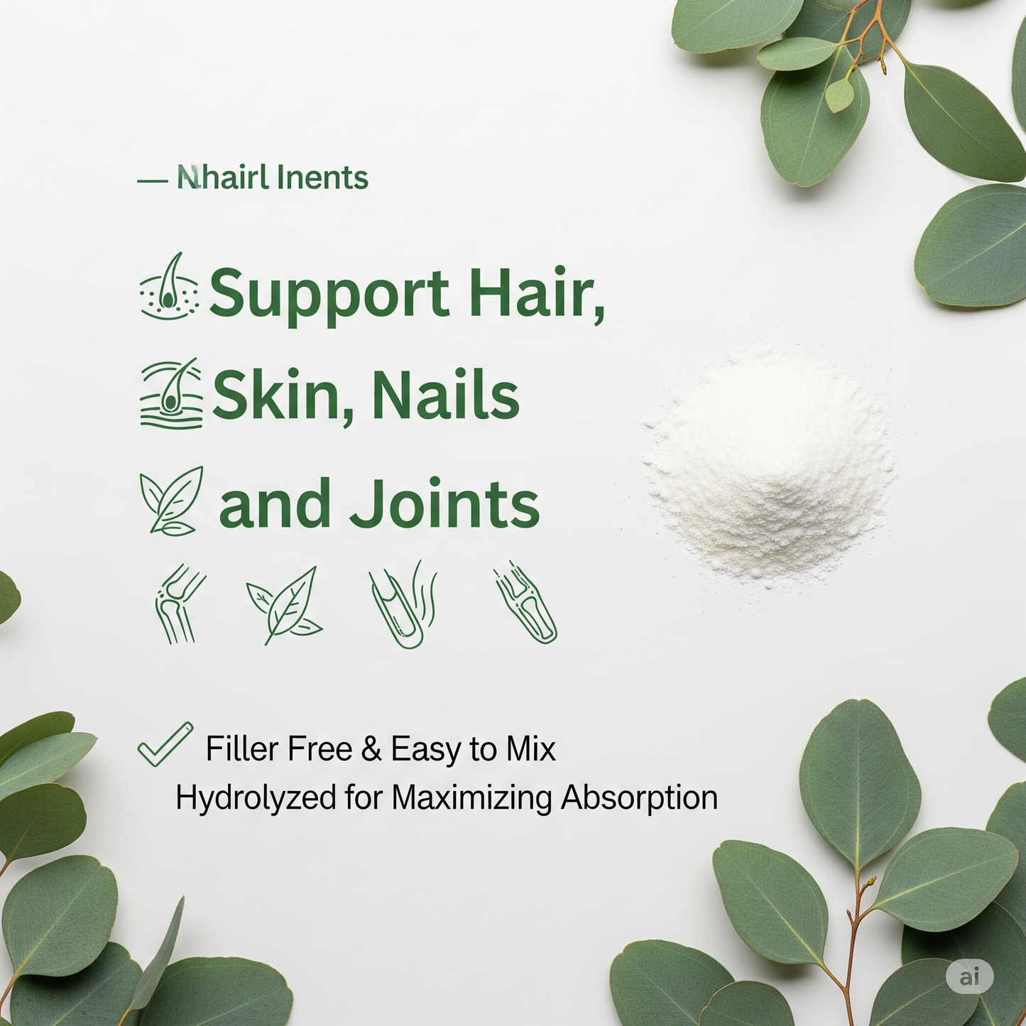 Cures For Life™ Marine Collagen Protein Powder – 37 Servings | Skin, Hair, Joint & Bone Support