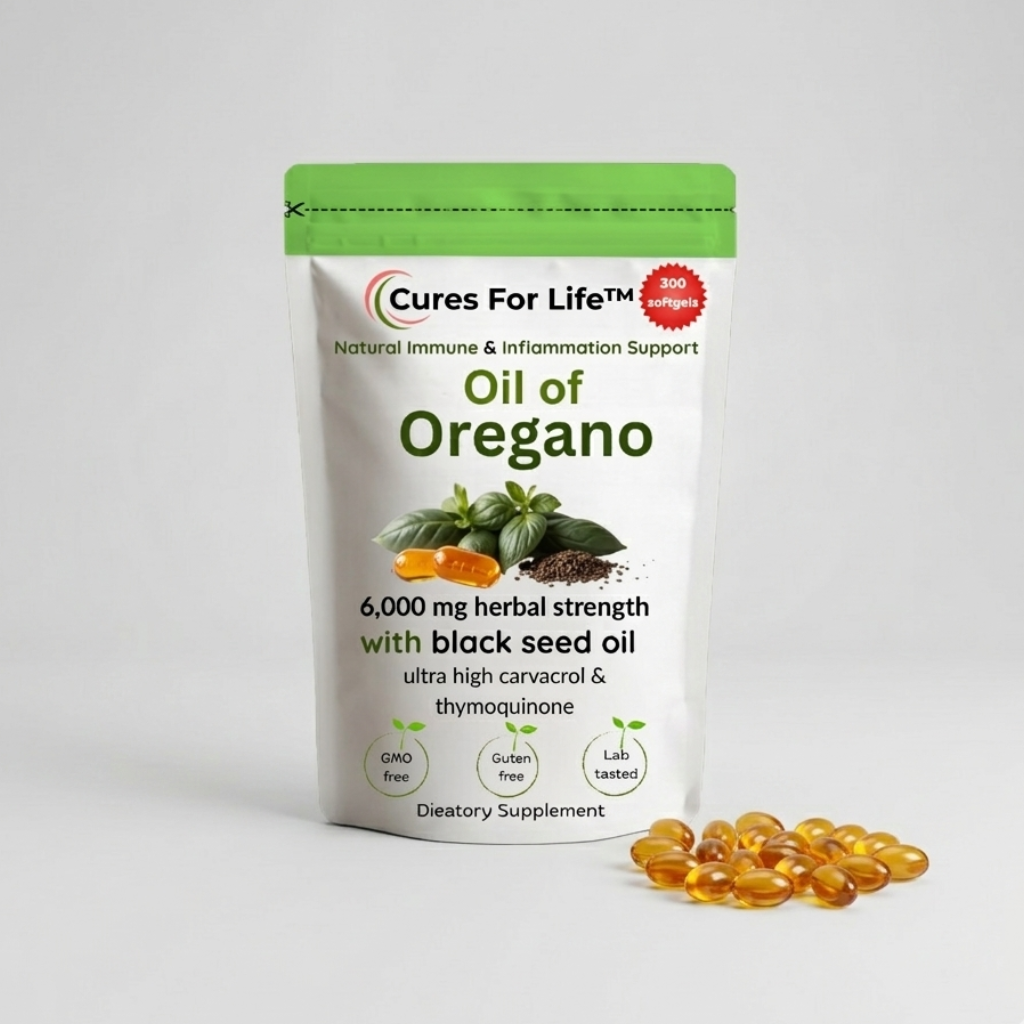 Cures For Life™ Oil of Oregano with Black Seed Oil – 300 Softgels