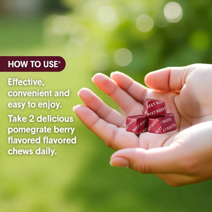 Beet Roots – Blood Pressure Support Chews | Pomegranate Berry Flavor | 60 Chews