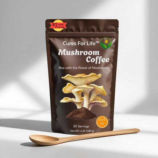 Mushroom Coffee – Energy & Focus Blend with Lion’s Mane, Chaga & Cordyceps