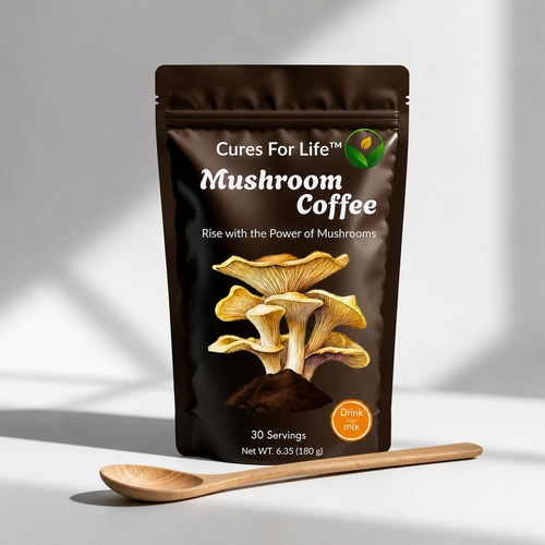 Cures For Life™ Mushroom Coffee with Lion's Mane, Chaga & Cordyceps – Arabica Blend