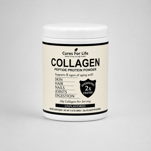 Cures For Life™ Collagen Peptide Protein Powder – Unflavored – 500g