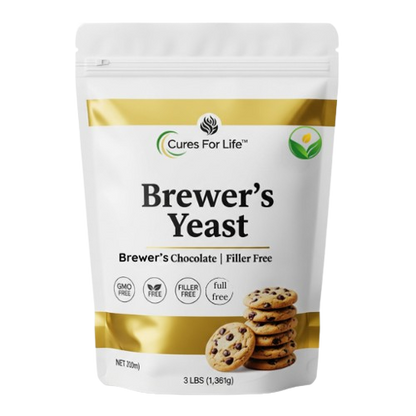 Cures For Life™ Brewers Yeast Powder – 3lbs | Nutrient-Rich Superfood for Energy, Digestion & Skin Health