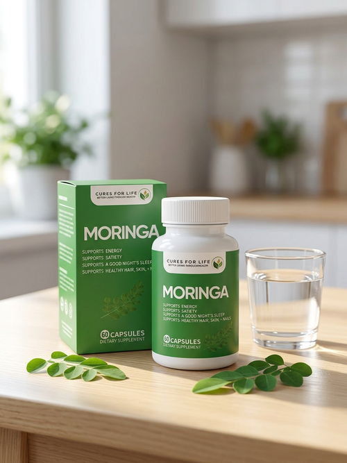 Cures For Life™ Moringa Capsules – Premium Moringa Leaf Supplement – 60 Count